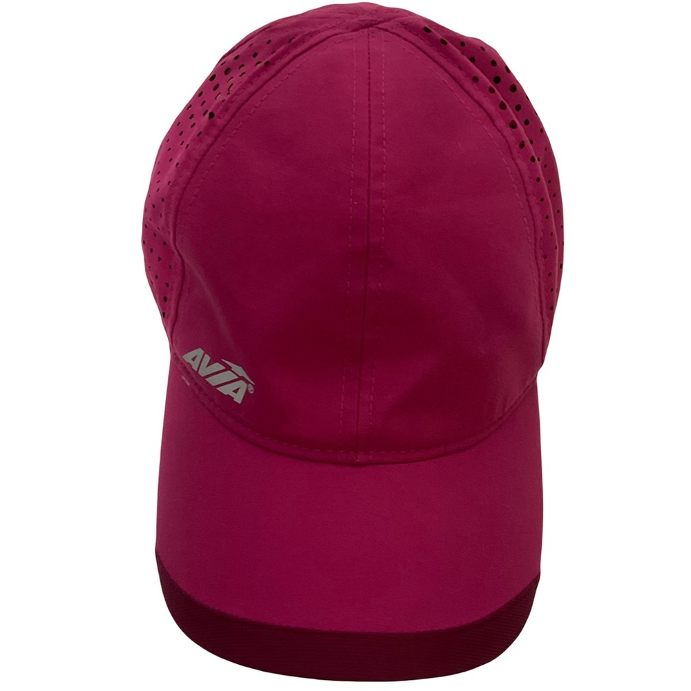 Avia Adjustable Back Strap Magenta Color Vented Back Baseball Hat with Avia Logo